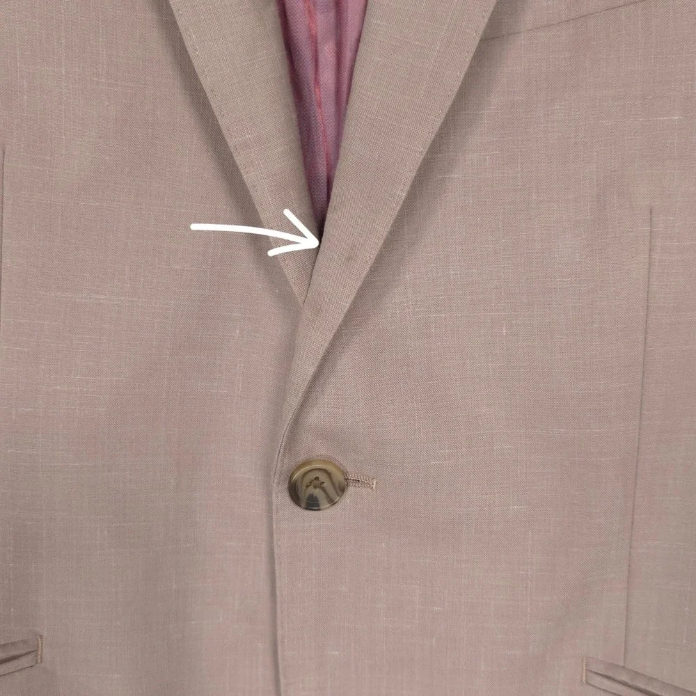 INDOCHINO Sport Coat Blazer WOOL LINEN‎ Blend Size 42R Jacket 1 Button Designer